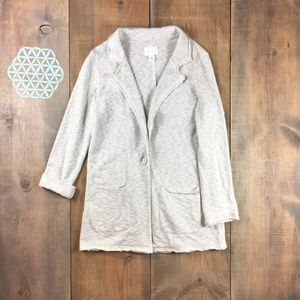 Caslon boyfriend raw hem blazer Small Like New